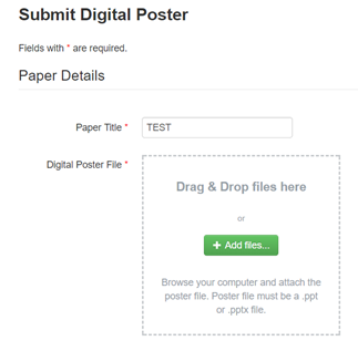 How to submit a digital poster
